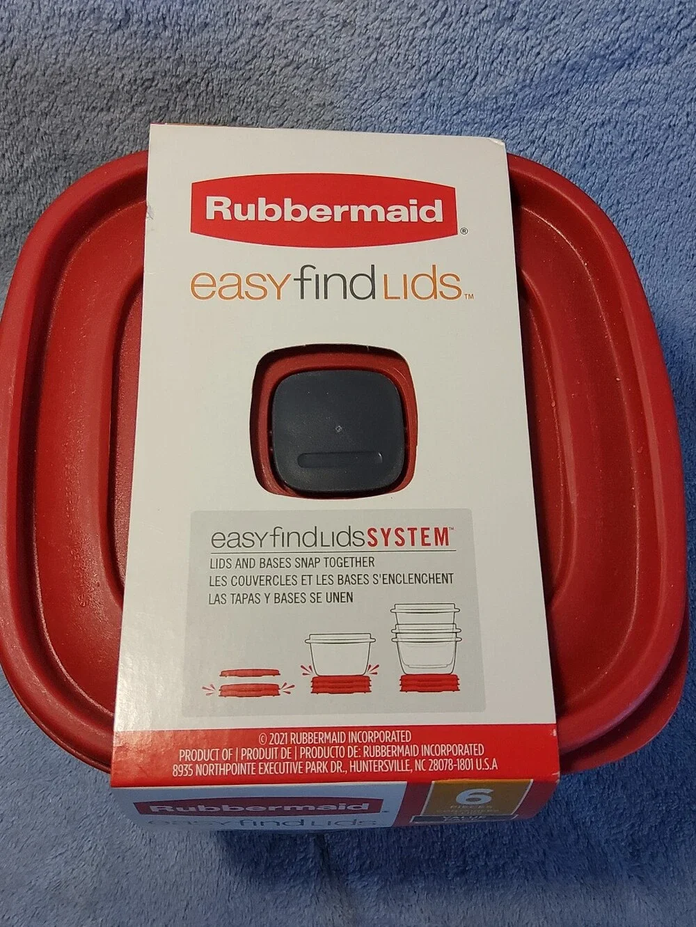 NEW Rubbermaid Easy Find Lids 6 Piece Vented Lids 2x 3 Cup 1x 5 Cup